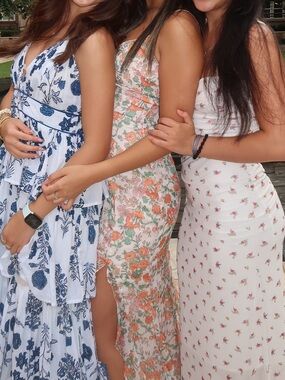 Fortunate One Orange Floral Maxi Dress